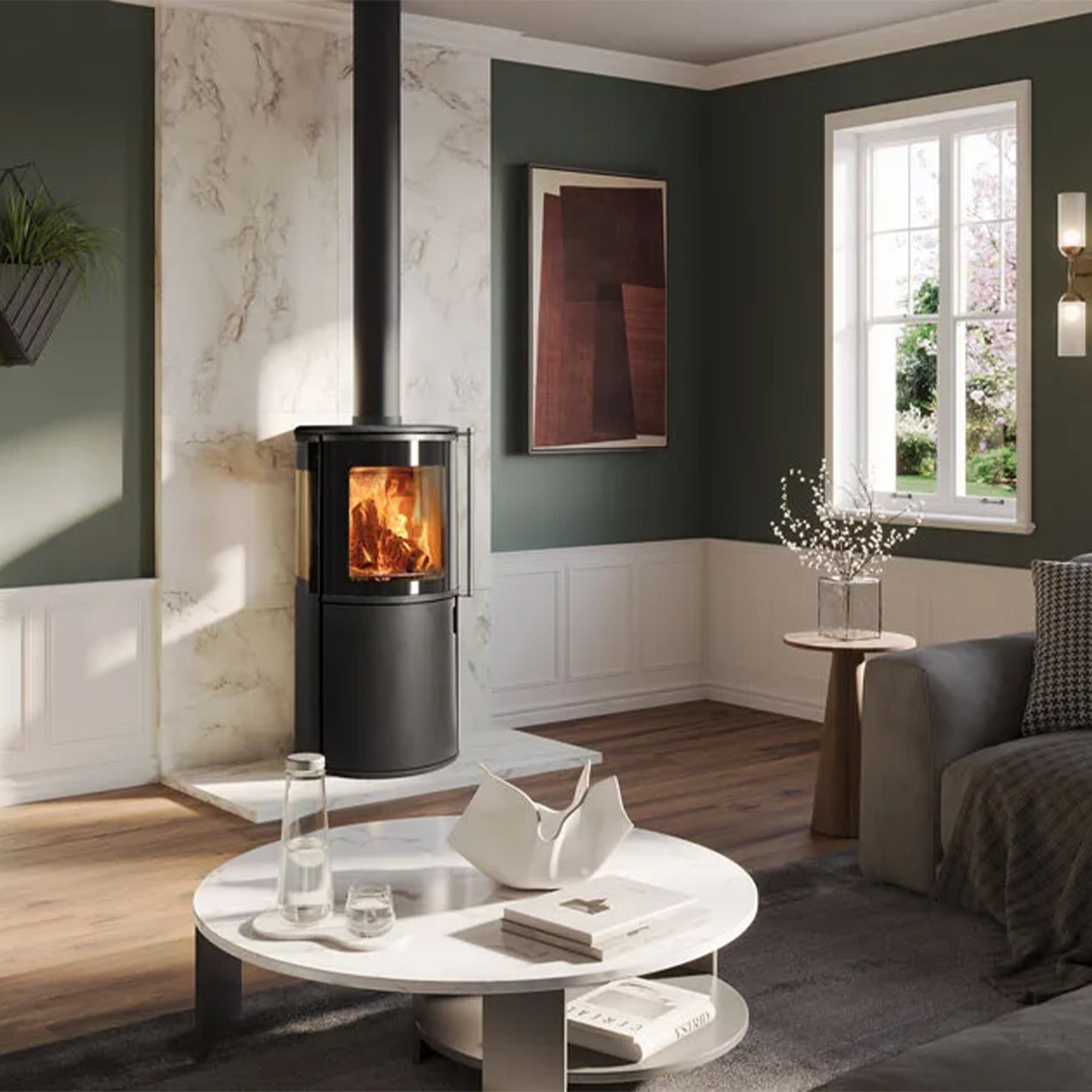 Stovax FireFX Atlas 3 Wood Burning Stove - with Side Glass Panels