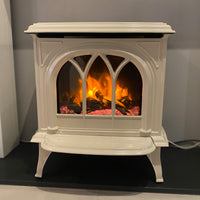 Gazco Huntingdon 30 Electric Stove with Tracery Door - Ivory - Ex Display