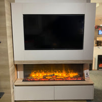 Gazco Fires eReflex 135RW Electric Inset Fire Presented in Morgen Media Small Hub - Ex Display