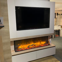Gazco Fires eReflex 135RW Electric Inset Fire Presented in Morgen Media Small Hub - Ex Display