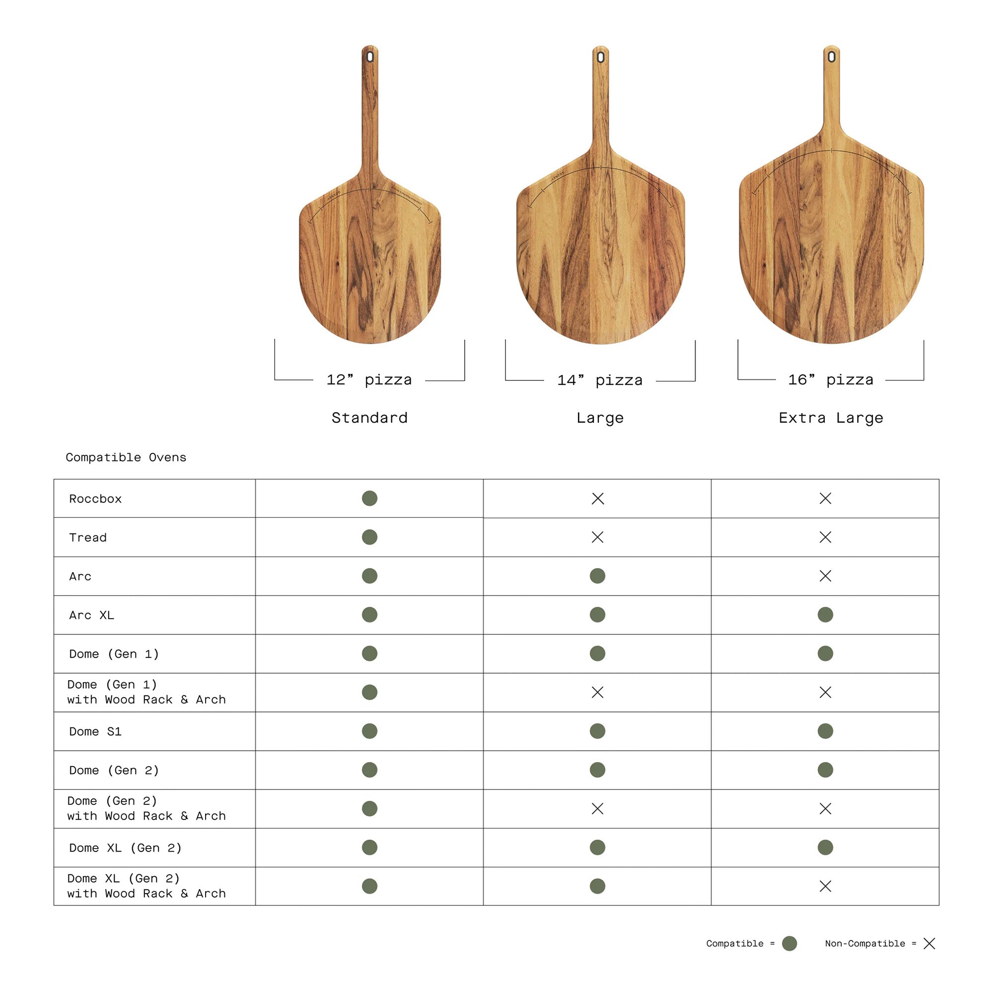 Gozney Acacia Wood Pizza Peel & Server 16