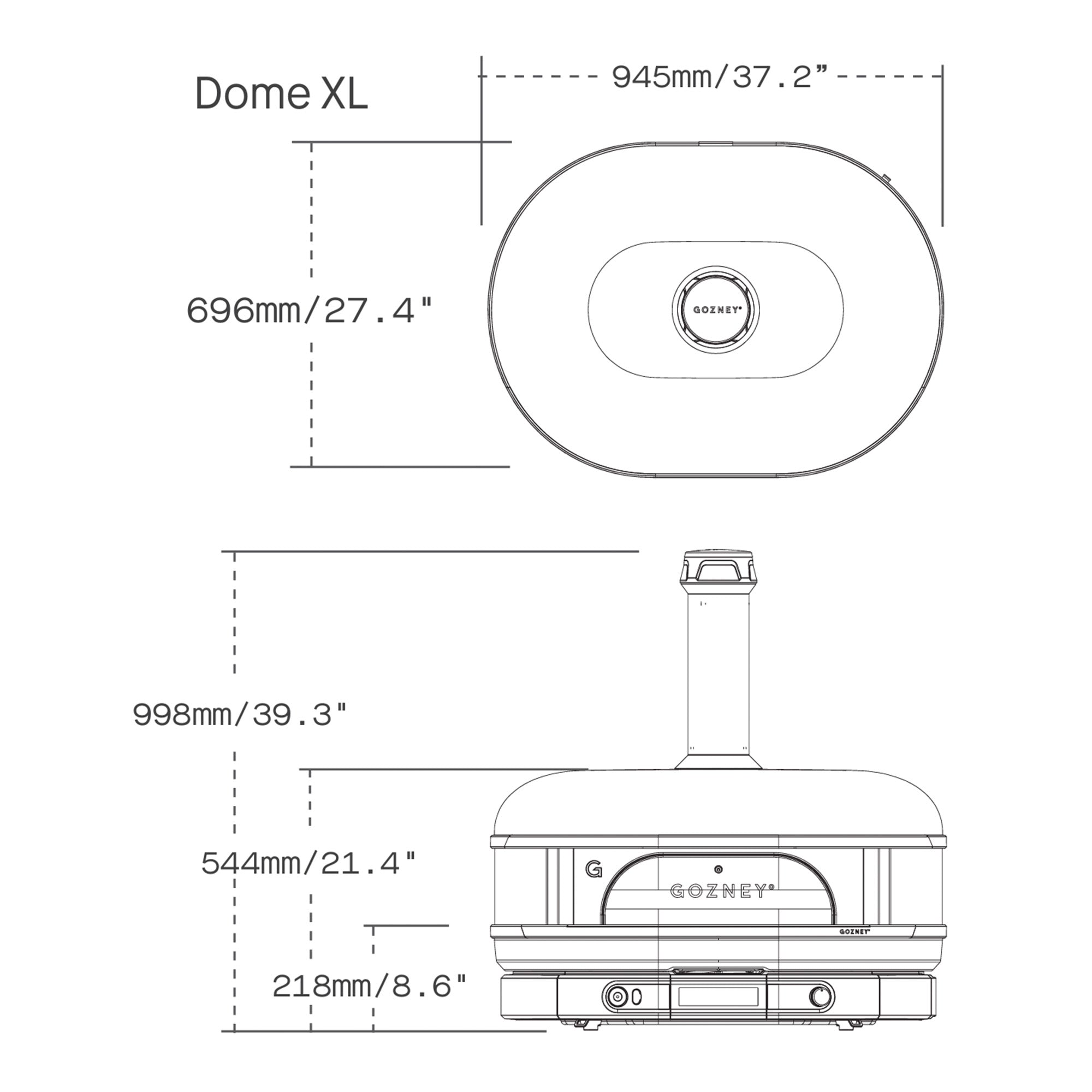 Gozney Dome XL (Gen 2) Multi Fuel Pizza Oven - Off Black