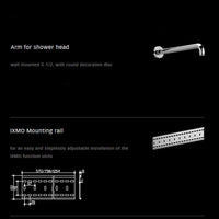 Keuco Showers - IXMO Set 7 Overhead Shower With Hand Shower & Round Rosette