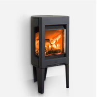 Jotul F163 Wood Burning Stove in Black With Glass Sides