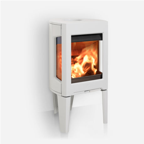 Jotul F163 Wood Burning Stove in White Enamel