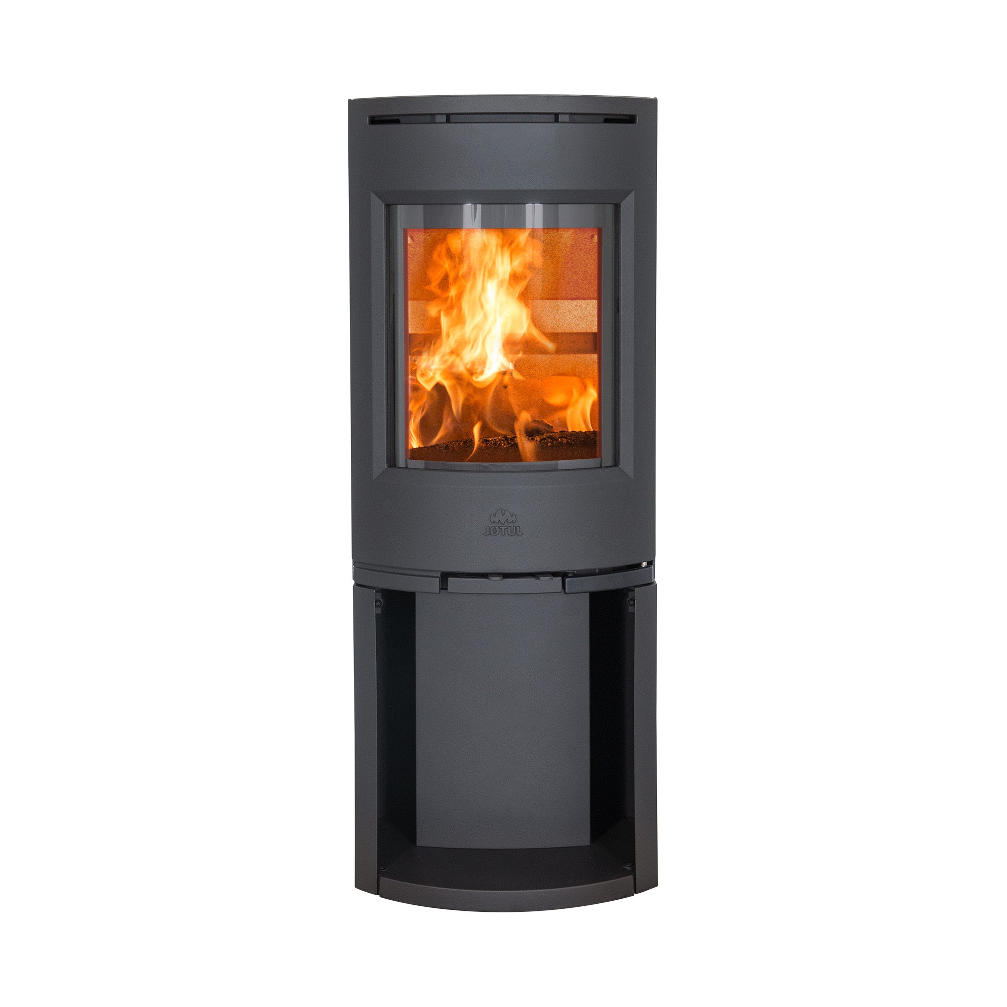 Jotul F134 Wood Burning Stove with Log Store - Optional Side Glass