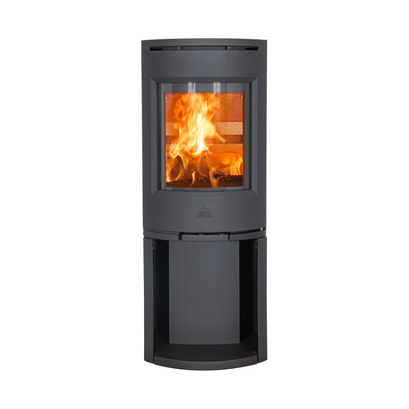 Jotul F134 Wood Burning Stove with Log Store - Optional Side Glass