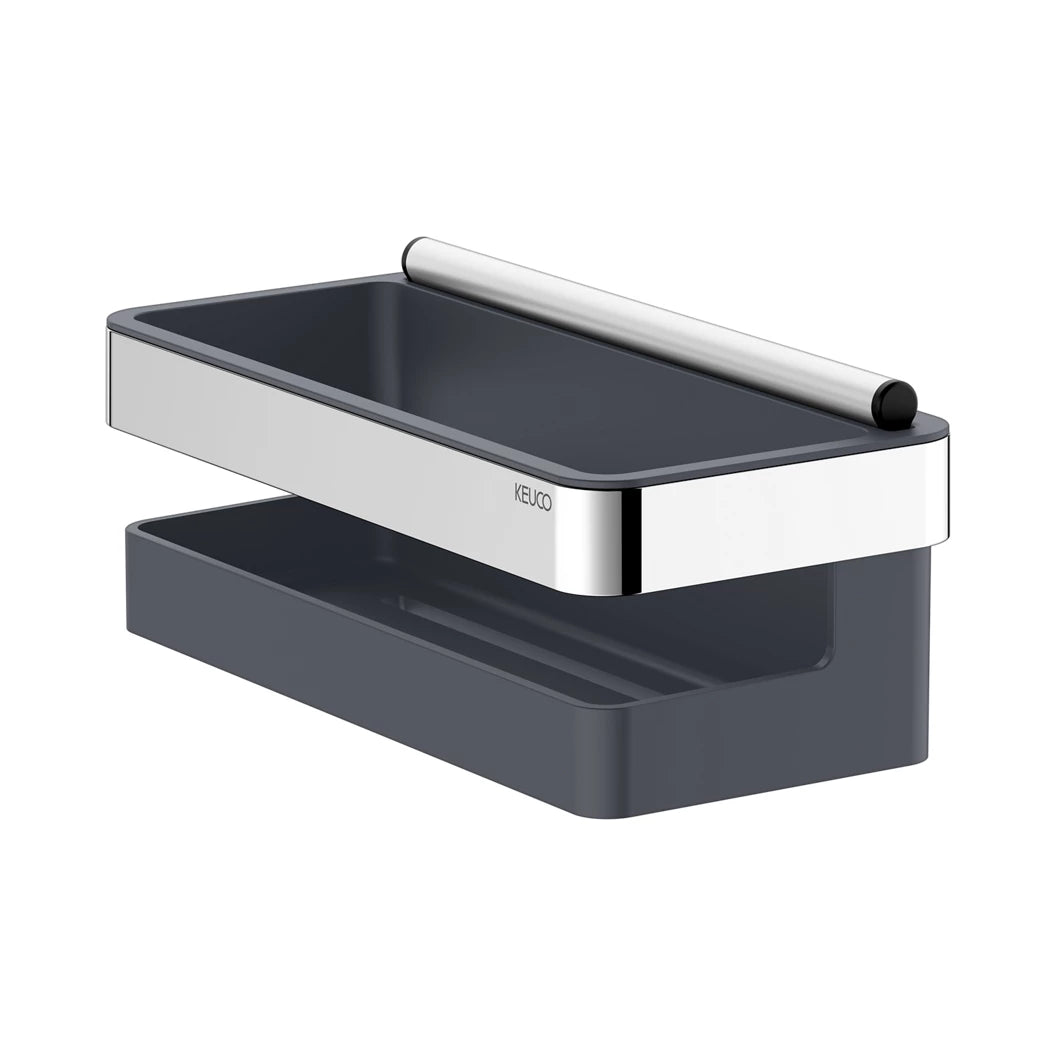 Keuco Collection Moll Shower Basket With Squeegee - Anthracite