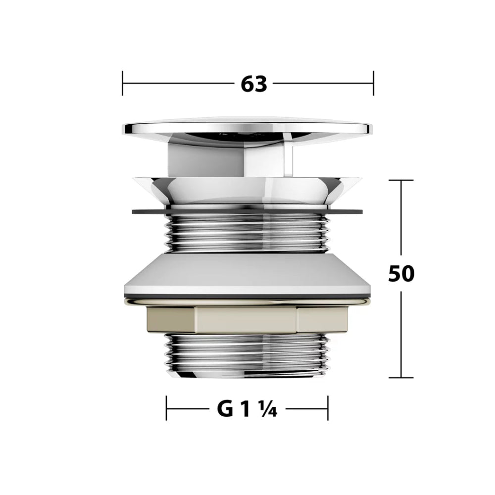 Keuco Basin Free Flow Waste - Chrome