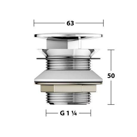 Keuco Basin Free Flow Waste - Chrome