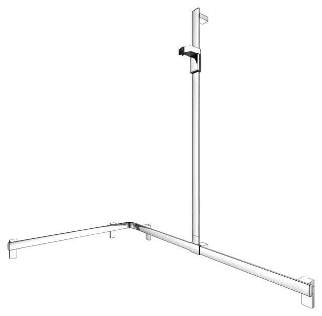 Keuco Axess Left Hand Rail System with Hand-shower Bracket