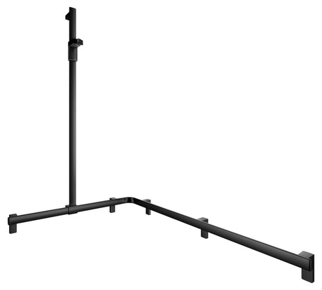 Keuco Axess Left Hand Rail System with Hand-shower Bracket- Matt Black