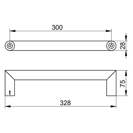 Keuco Collection Reva Grab Bar 300mm