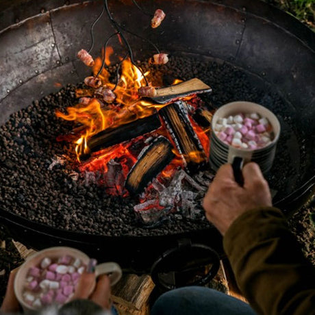Kadai Recycled 80cm Fire Pit Bowl with Stand
