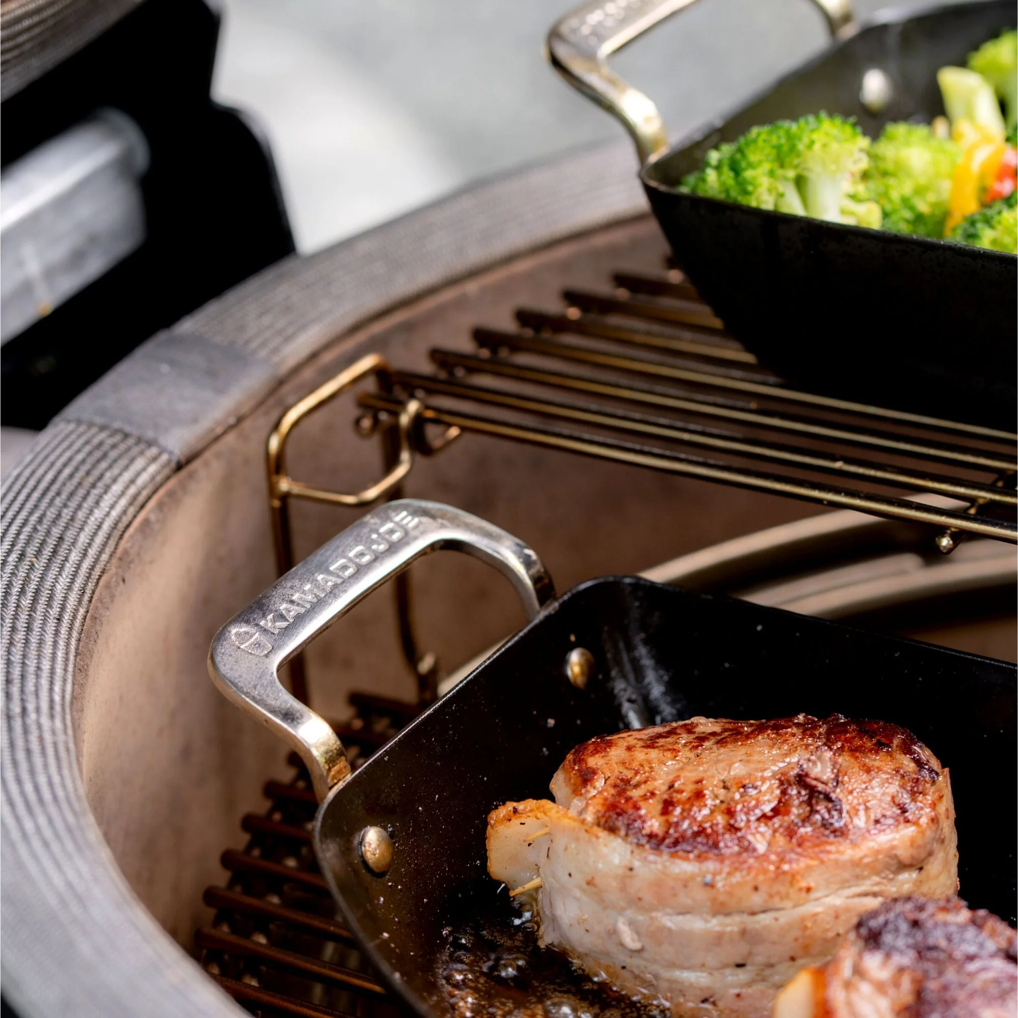 Kamado Joe Karbon Steel Half-Moon Pan Set