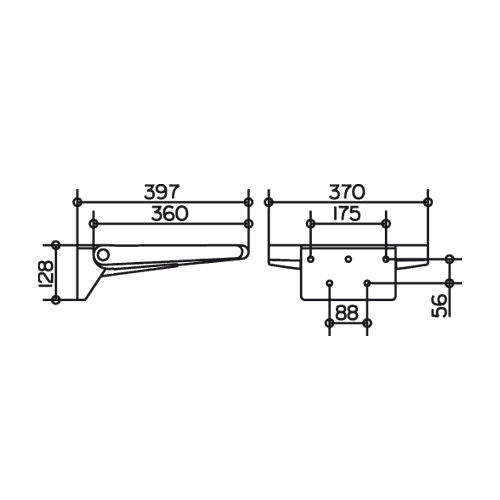 Keuco Plan Tip Up Shower Seat 370mm