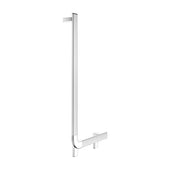 Keuco Axess Grab Bar Angled Left Execution in Aluminium Silver-Anodised / Chrome-Plated Finish - Available in Various Sizes
