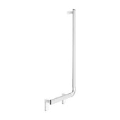 Keuco Axess Grab Bar Angled Right Execution in Aluminium Silver-Anodised / Chrome-Plated Finish - Available in Various Sizes