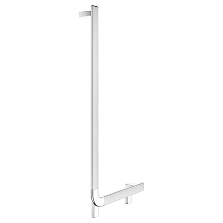 Keuco Axess Grab Bar Angled Left Execution in Aluminium Silver-Anodised / Chrome-Plated Finish - Available in Various Sizes