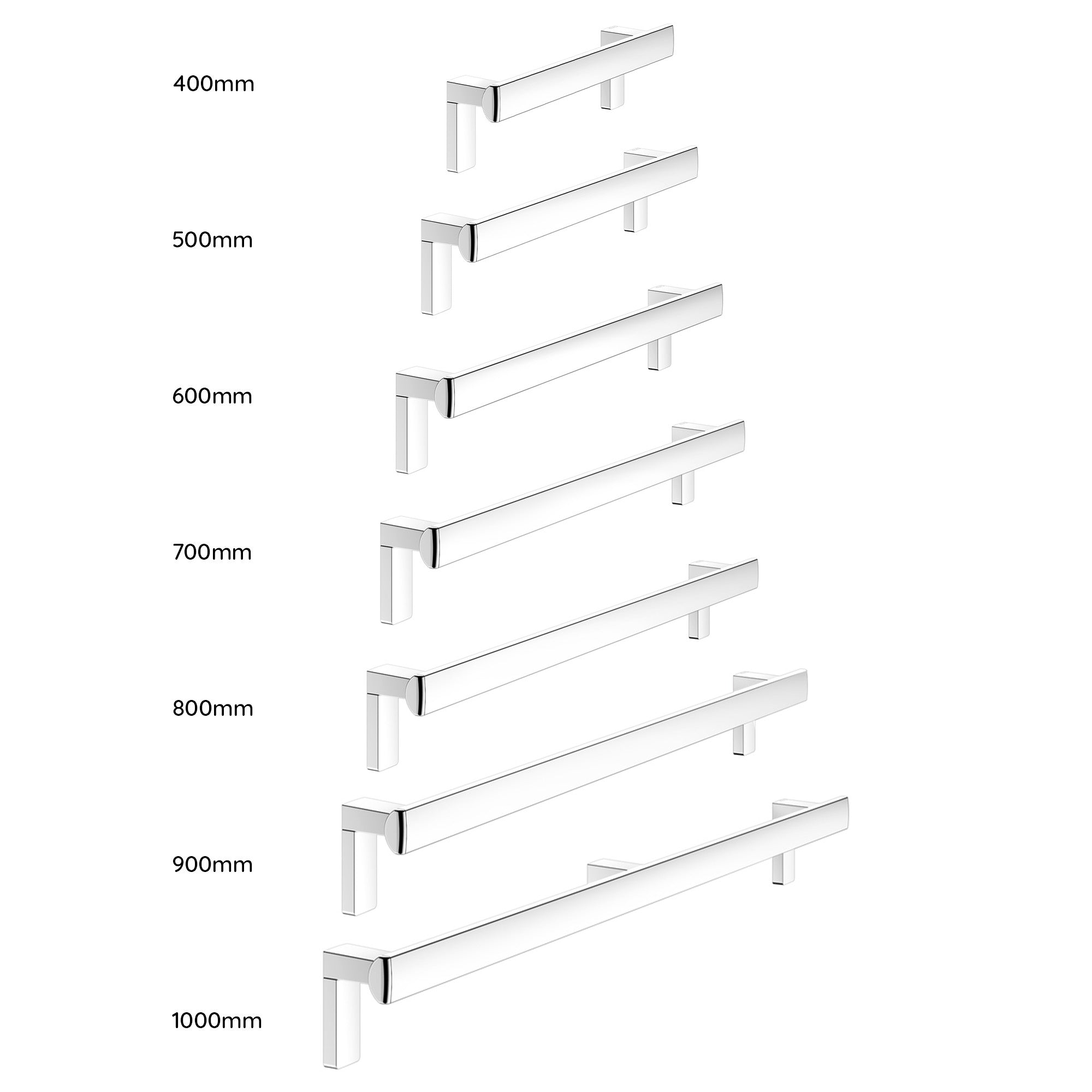 Keuco Axess Grab Bar (Horizontal) in Chrome-Plated - Available in Various Sizes