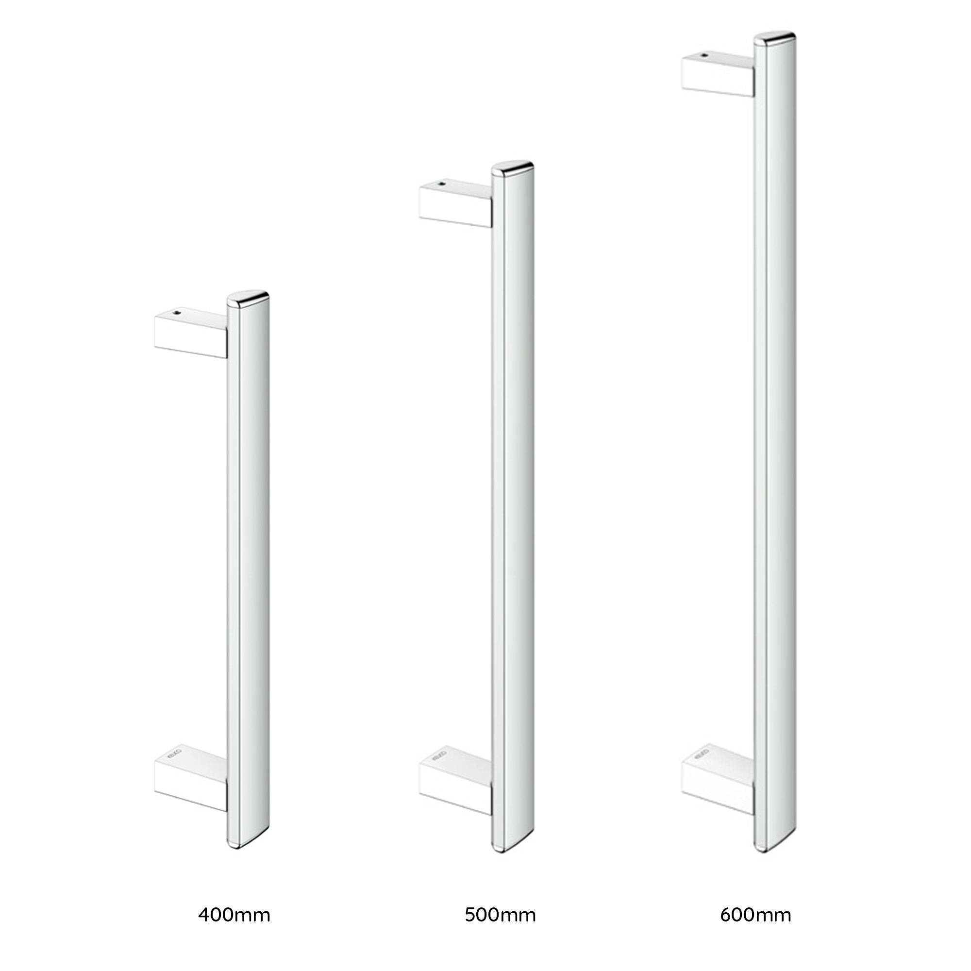 Keuco Axess Grab Bar (Vertical) in Aluminium Silver-Anodised/Chrome-Plated - Available in Various Sizes