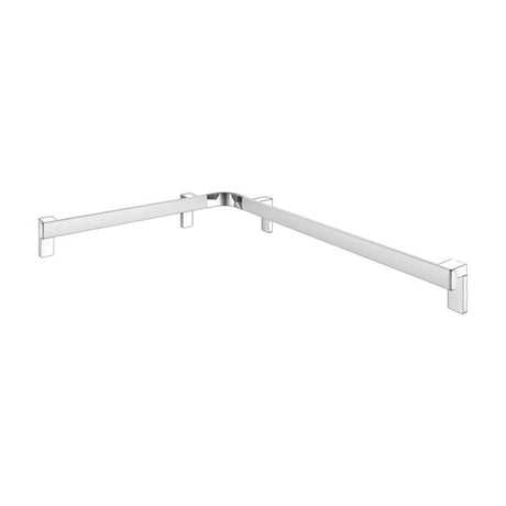 Keuco Axess Corner Grab Rail for Shower/ Bath in Aluminium Silver-Anodised / Chrome-Plated Finish - Available in Various Sizes