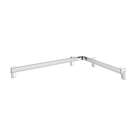 Keuco Axess Corner Grab Rail for Shower/ Bath in Aluminium Silver-Anodised / Chrome-Plated Finish - Available in Various Sizes