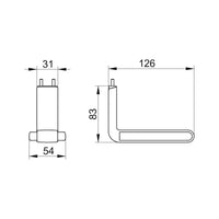 Keuco Axess Toilet Paper Holder - Available in Various Colours