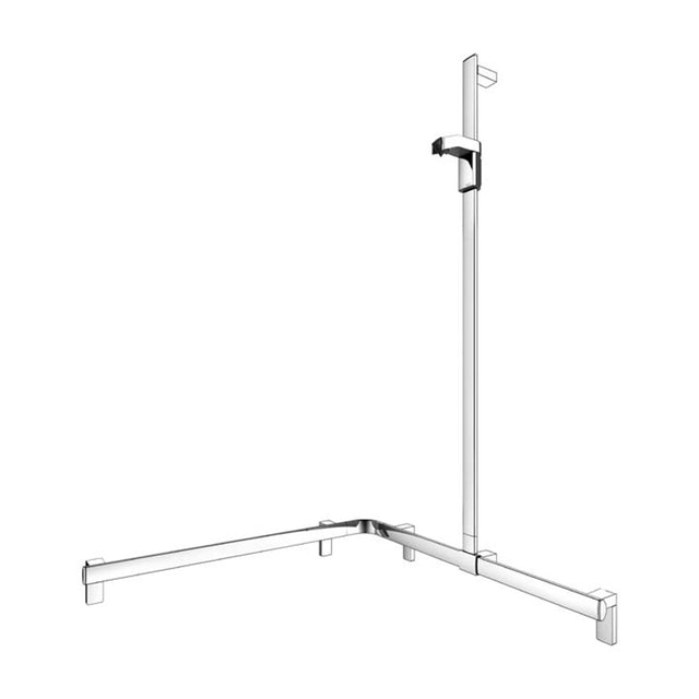 Keuco Axess Hand Shower Rail and Grab Bar System Chrome Plated - Right Hand