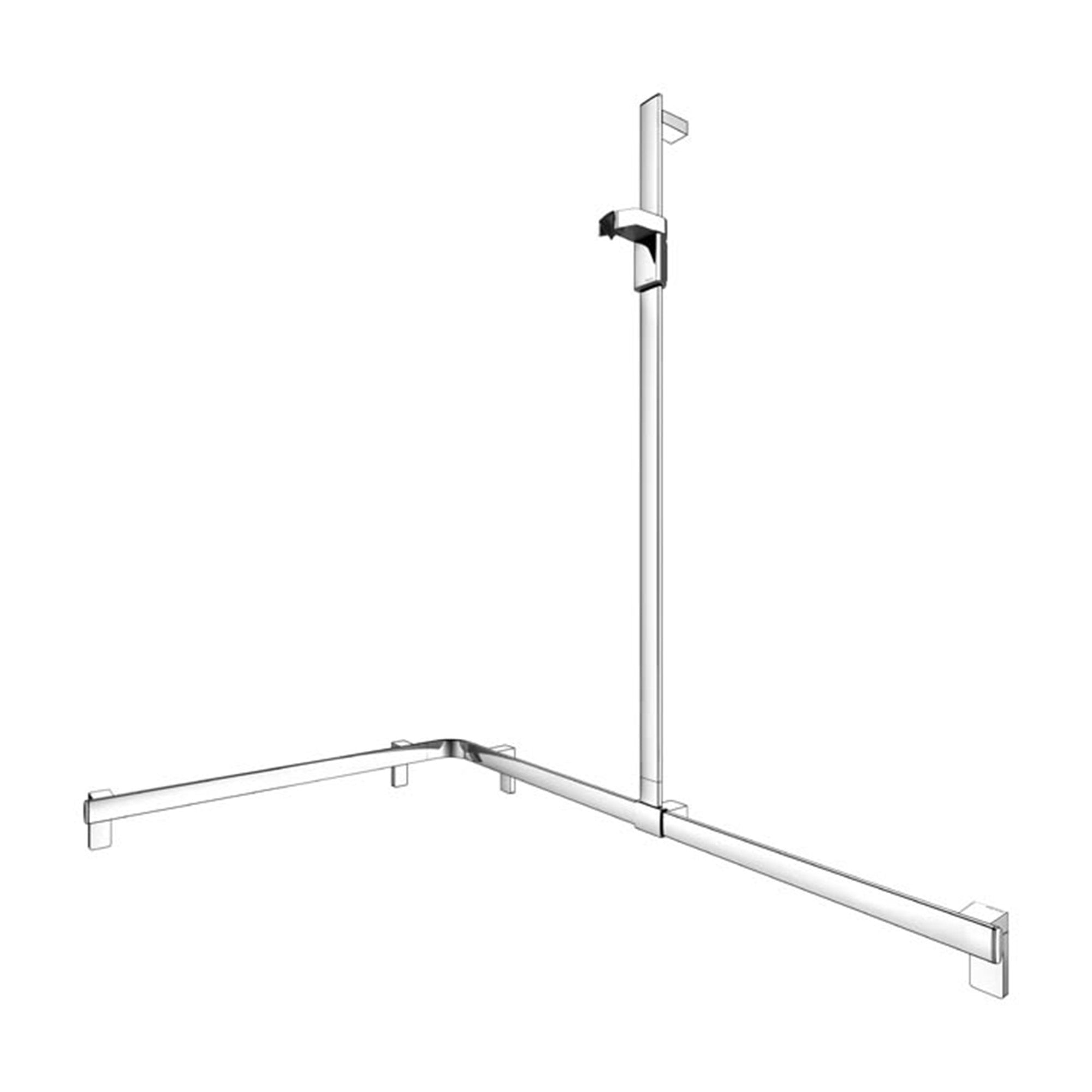 Keuco Axess Hand Shower Rail and Grab Bar System Chrome Plated - Right Hand - Available in Various Sizes