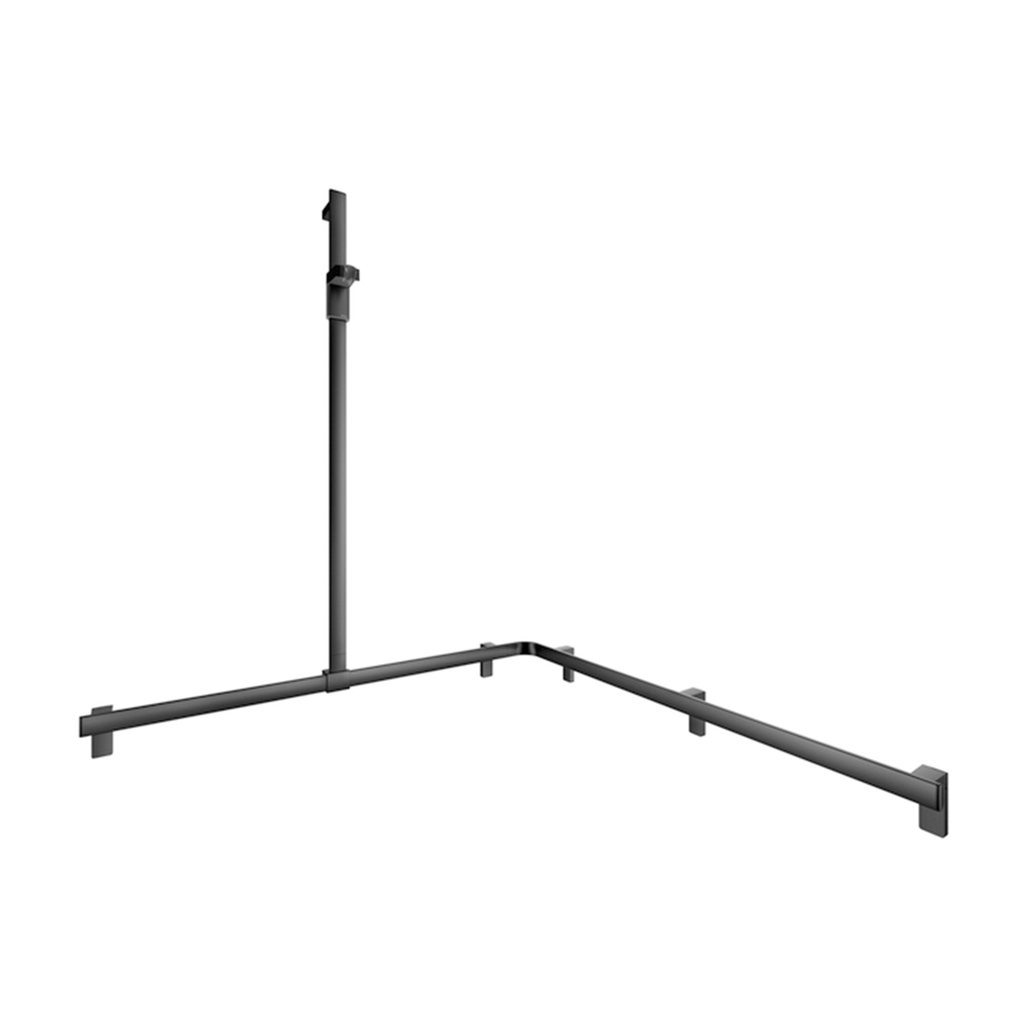 Keuco Axess Hand Shower Rail and Grab Bar System Matt Black - Left Hand - Available in Various Sizes
