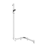 Keuco Axess Hand Shower Rail and Corner Grab Bar Execution Left Aluminium Silver-Anodised / Chrome Plated - Available in Various Sizes