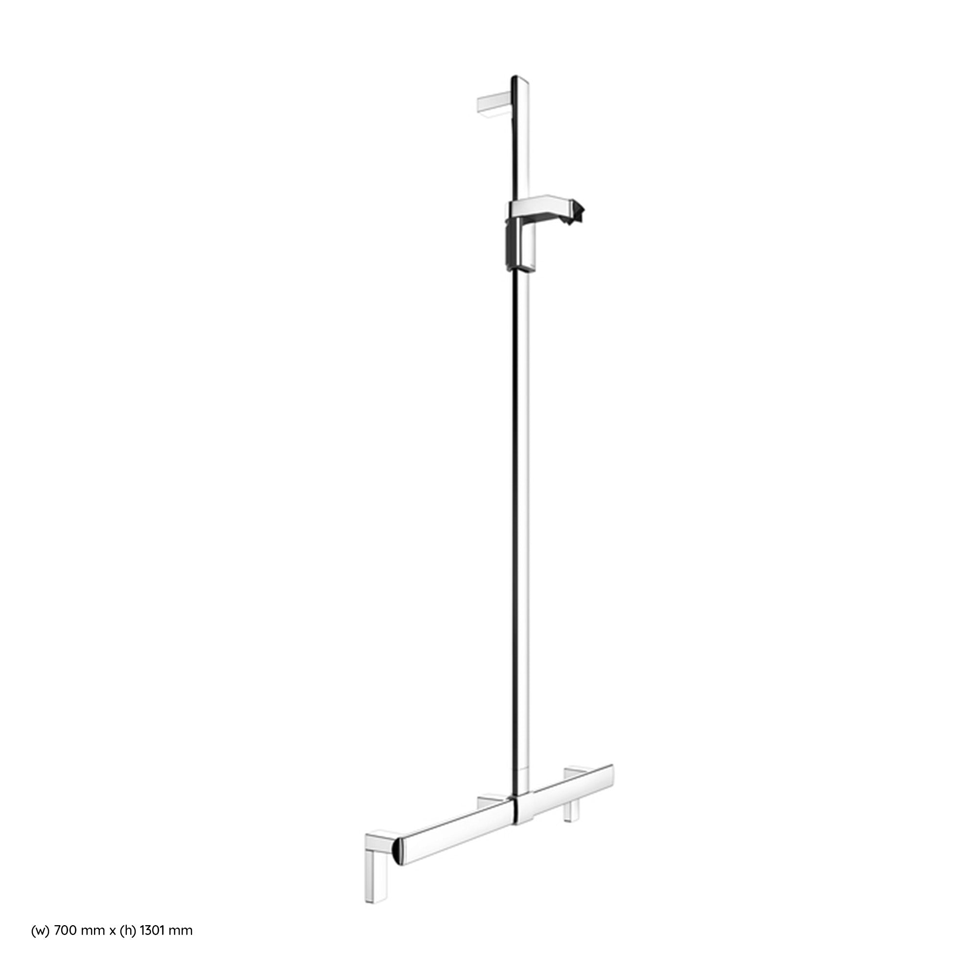 Keuco Axess Grab Bar with Hand Shower Sliding Rail in Chrome Plated - Available in Various Sizes