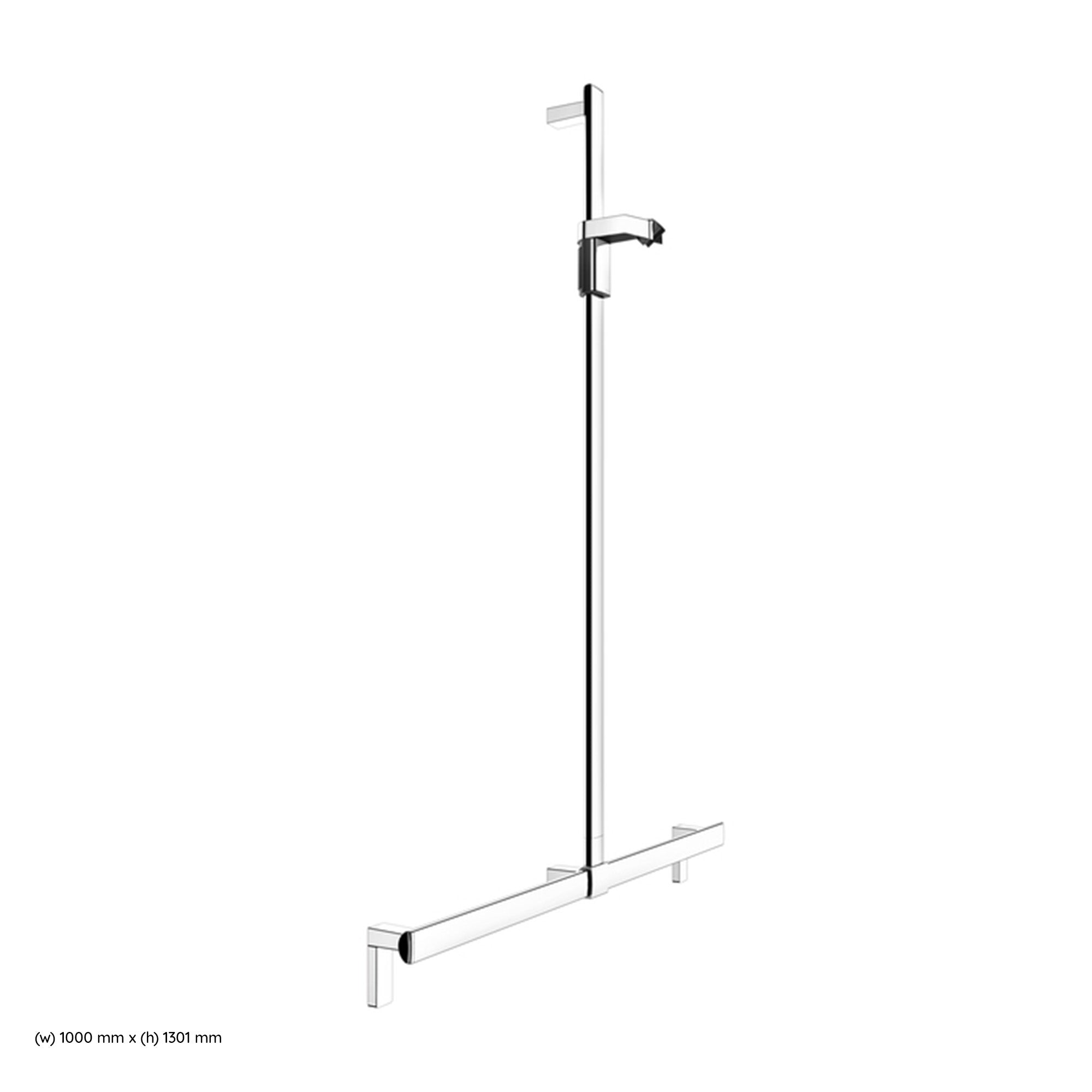 Keuco Axess Grab Bar with Hand Shower Sliding Rail in Chrome Plated - Available in Various Sizes
