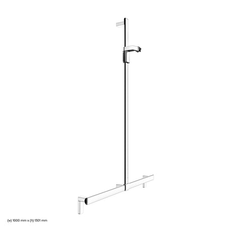 Keuco Axess Grab Bar with Hand Shower Sliding Rail in Chrome Plated - Available in Various Sizes