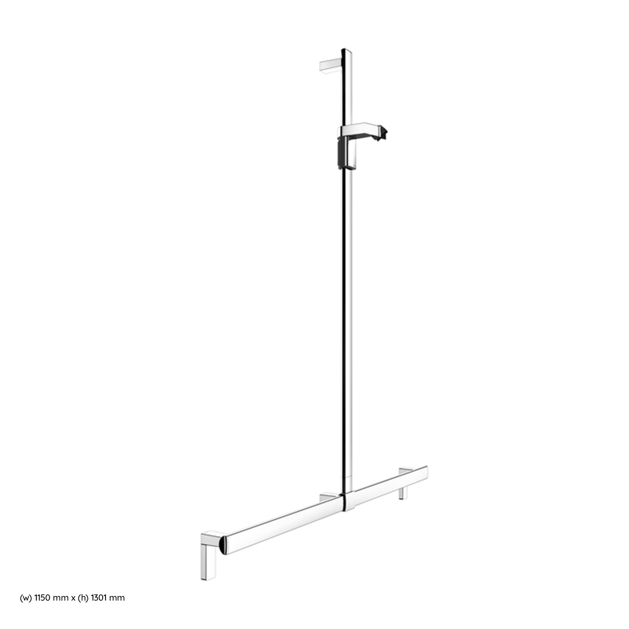 Keuco Axess Grab Bar with Hand Shower Sliding Rail in Chrome Plated - Available in Various Sizes