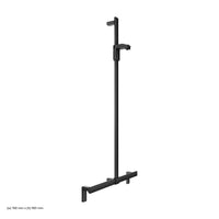 Keuco Axess Grab Bar with Hand Shower Sliding Rail in Matt Black - Available in Various Sizes