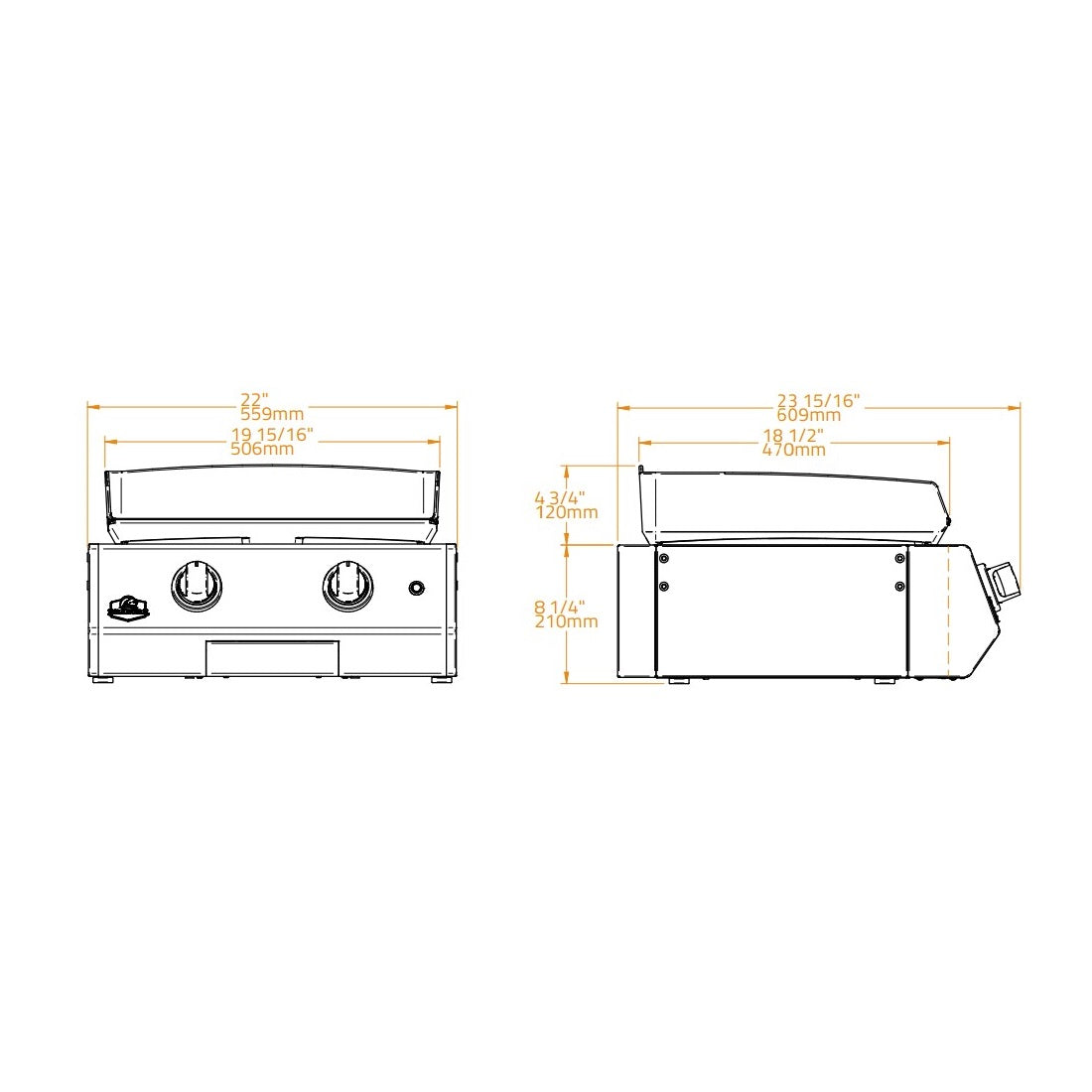 Brabura L Class Matte Black 20 Griddle