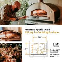 Fontana Mangiafuoco Build in Dual Fuel Pizza Oven - Available in 2 Colours