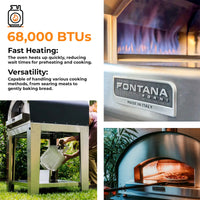 Fontana Mangiafuoco Build in Dual Fuel Pizza Oven - Available in 2 Colours