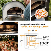 Fontana Margherita Hybrid Pizza Oven - Available in 2 Colours