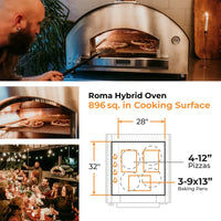 Fontana Marinara Hybrid Pizza Oven - Available in 2 Colours