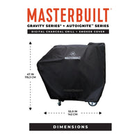 Masterbuilt Small Digital Charcoal Grill and Smoker Cover (Gravity 550, 600, 800 and AutoIgnite 545)