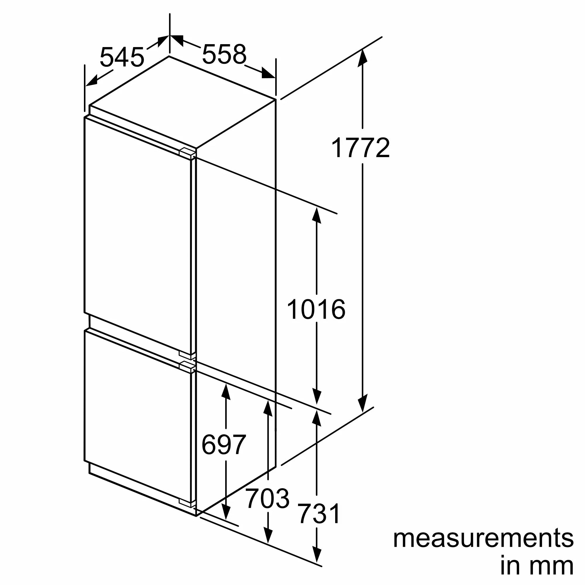 Neff N90 Built-in Fridge-Freezer (KI8865DE0) - Clearance