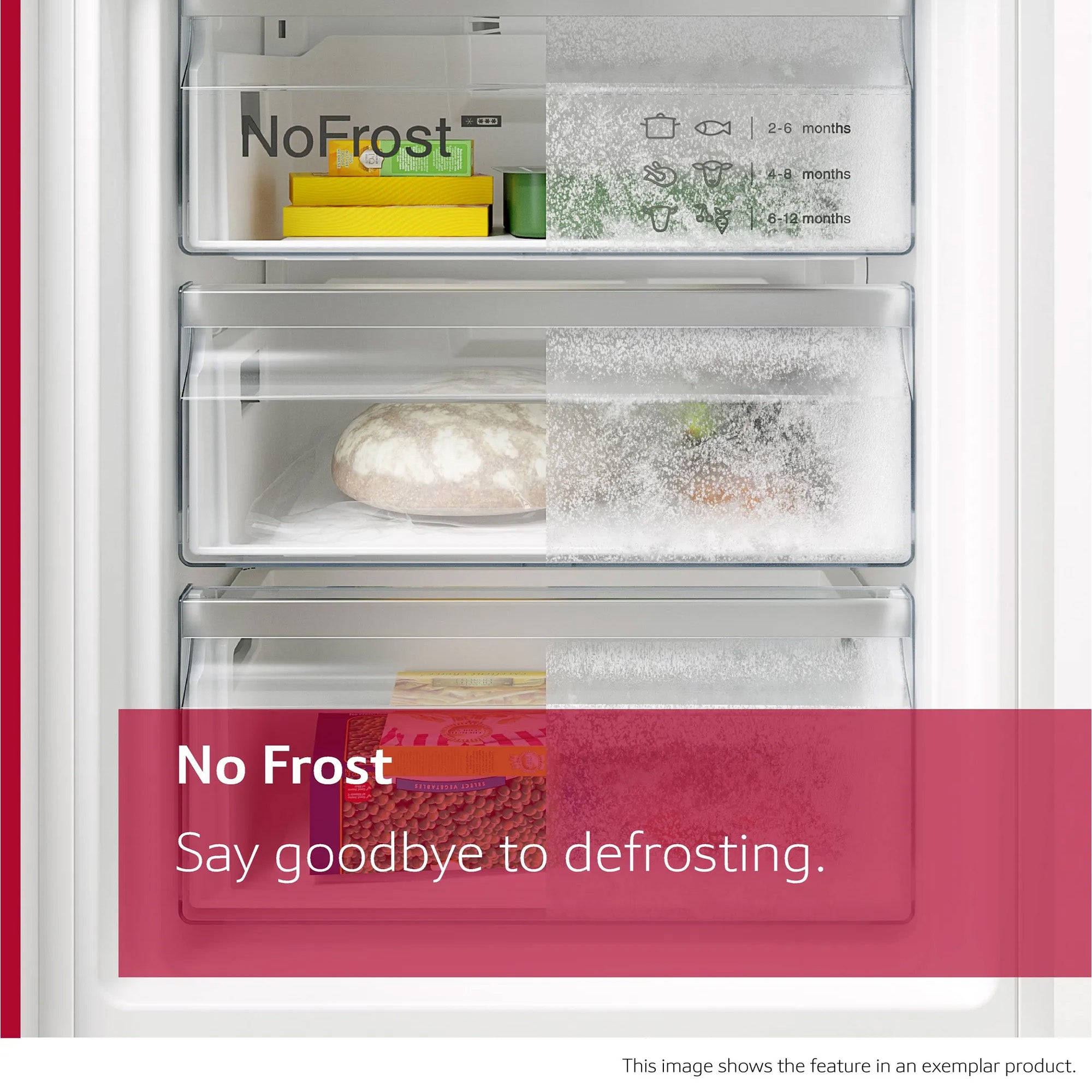 Neff N50 Built-In Frost Free Fridge Freezer 60/40 with Sliding Hinge (KI7862SE0G) - Clearance