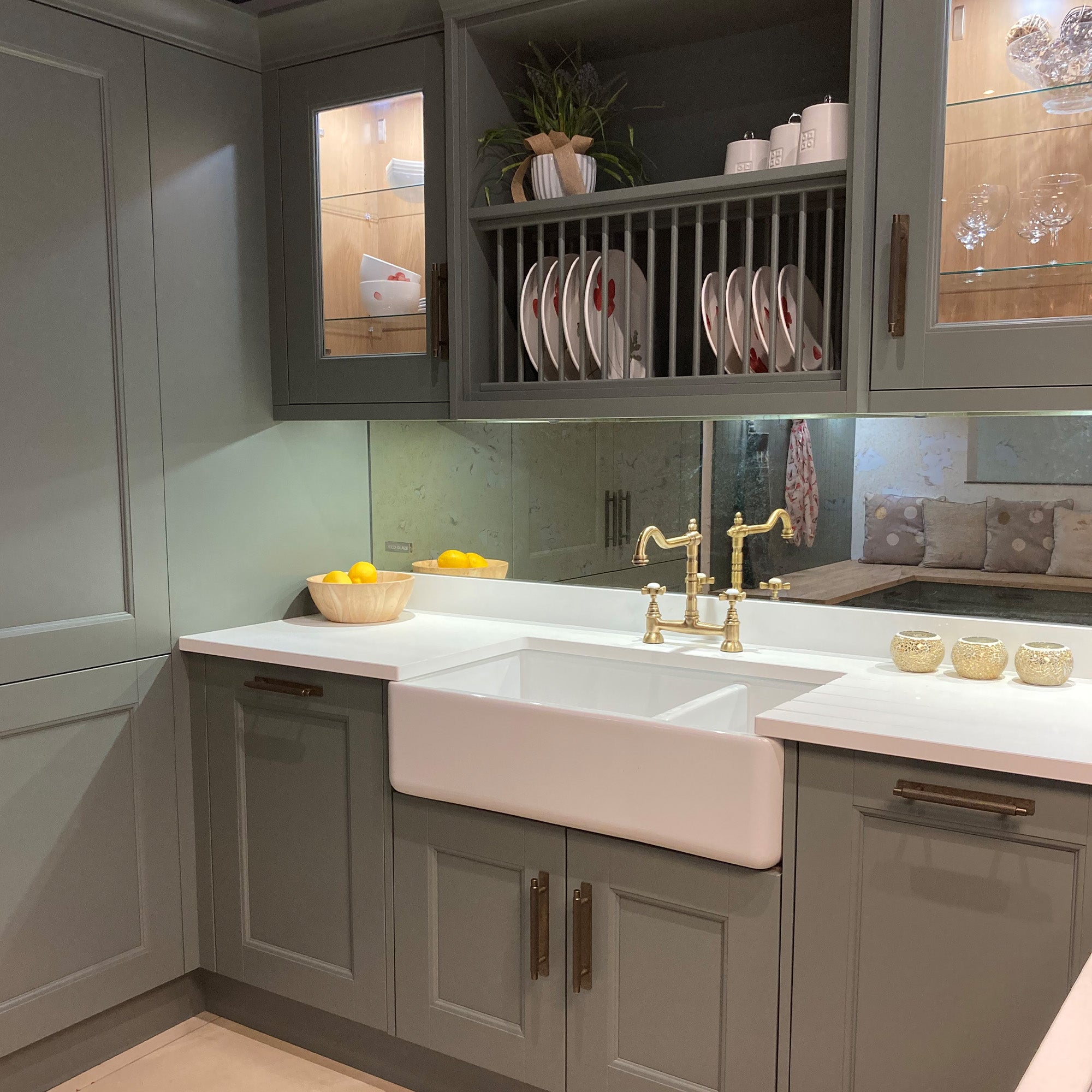 Omega Mackintosh Kitchen – Manor House in Botanical Green - Ex Display