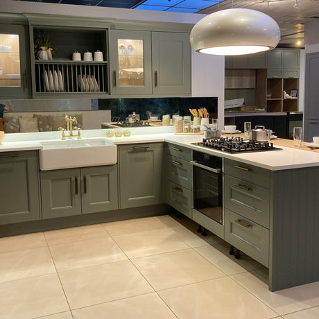 Omega Mackintosh Kitchen – Manor House in Botanical Green - Ex Display