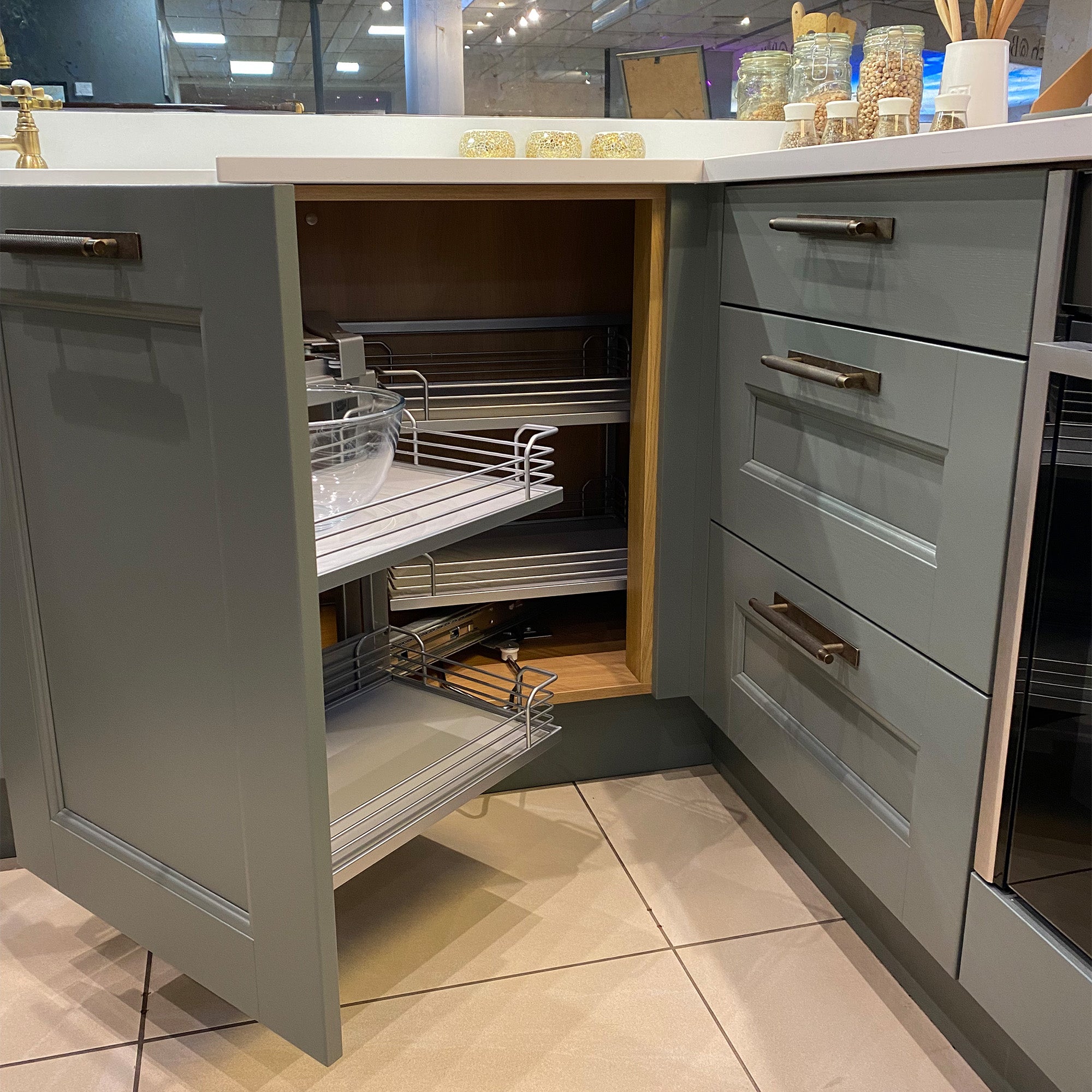 Omega Mackintosh Kitchen – Manor House in Botanical Green - Ex Display