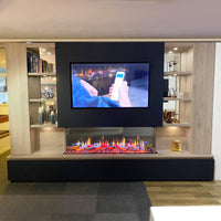 Gazco Onyx Fusion 150RW Electric Fire Presented in Morgen Contemporary Media Suite - Ex Display