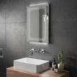 HIB Outline Portrait LED Illuminated Ambient Mirror With Heated Pads & Mirrored Sides